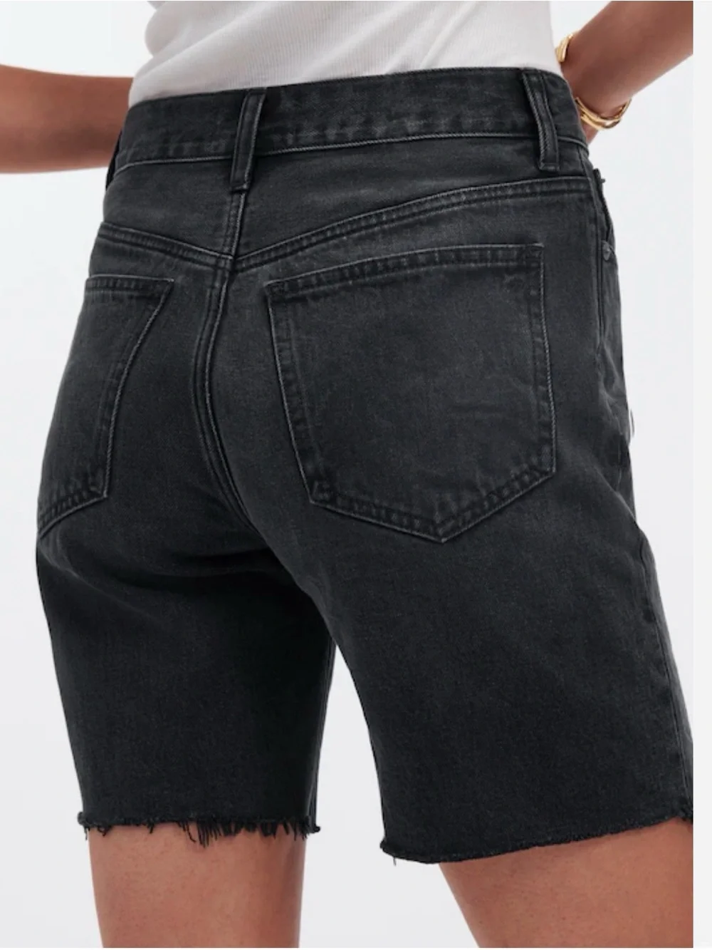 NWT Madewell Long Denim Shorts in Kelm Wash